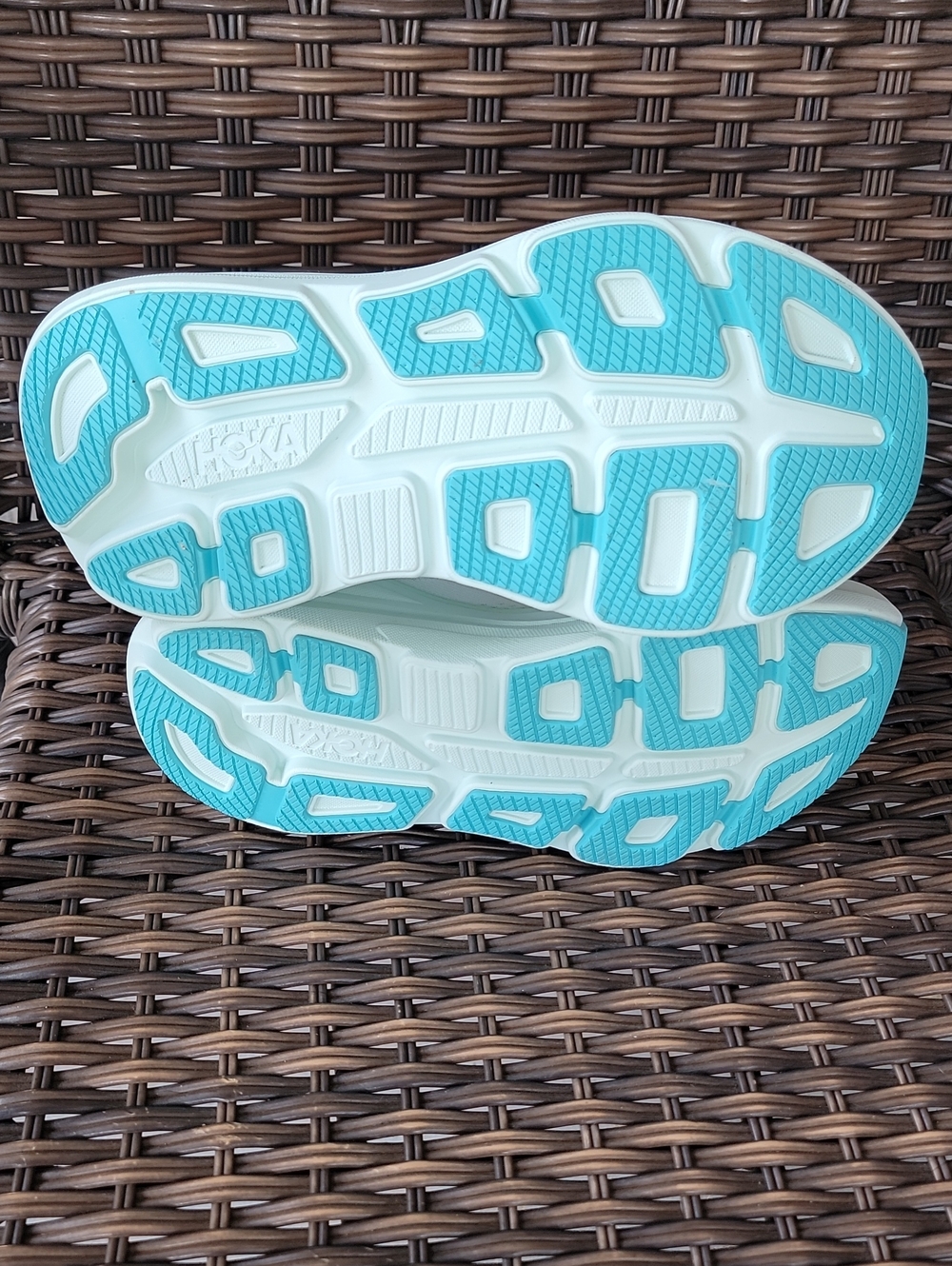 Hoka One One HOKA Bondi 9 W Women's Frost/Cielo Blue Mesh Lace Up 1162012 - Picture 7 of 8
